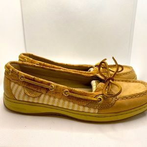 Sperry Angel Fish Cork and Gold Women's Shoe Size 8M